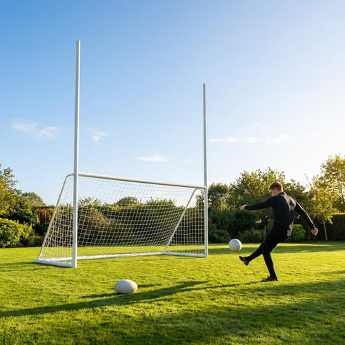 Combi Football and Rugby Goal – 12x6 – Durable uPVC – Garden Use