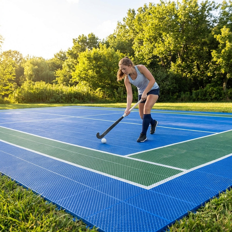 Modular Hockey Pitch Tiles – Custom Colours – Weatherproof – Indoor/Outdoor Use