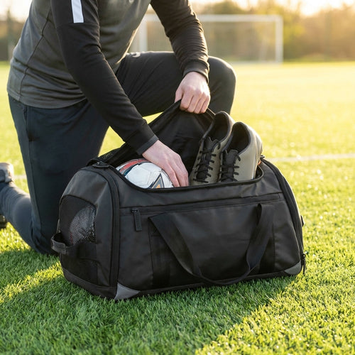 Sports Ball Duffle Backpack – Black – Durable Polyester – Gym & Travel