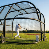 Portable baseball batting cage with galvanised steel frame - product detail