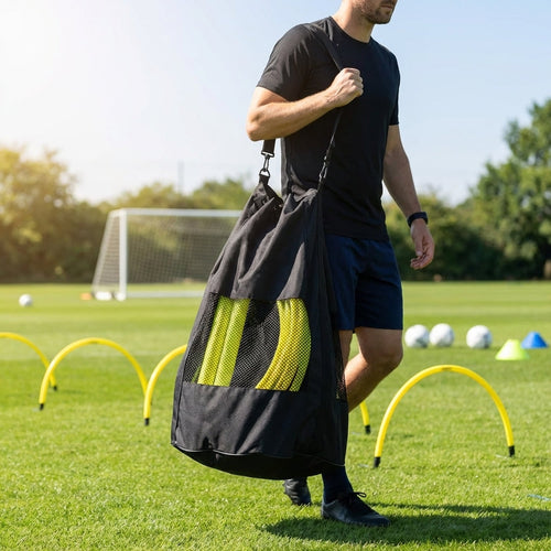 Passing Arcs Bag – Black – Durable Polyester – Sports Equipment Storage