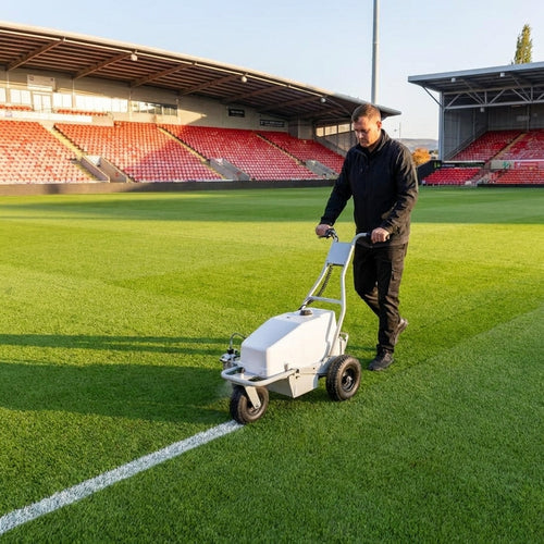 Electric Line Marking Machine – Silver – Zinc-Plated Steel – Sports Pitches