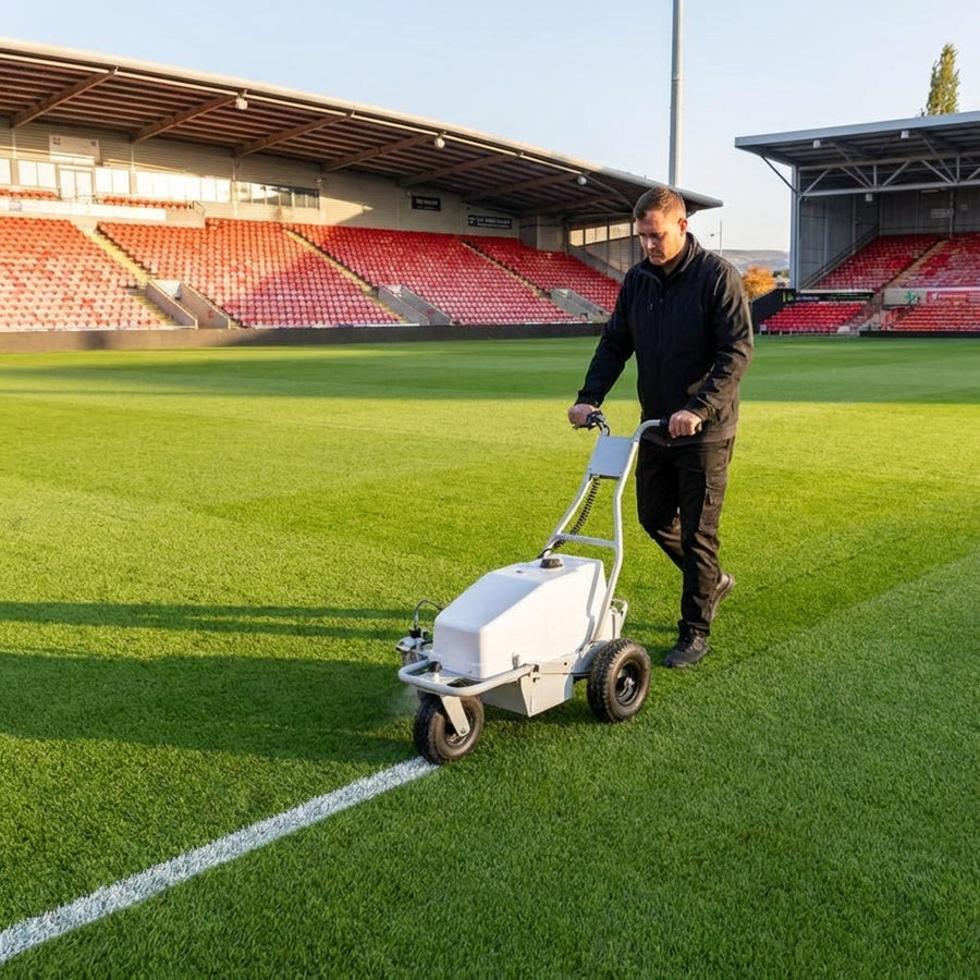 Electric Line Marking Machine – Silver – Zinc-Plated Steel – Sports Pitches