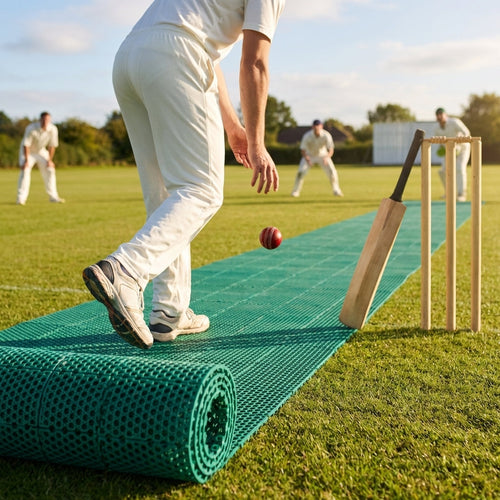 Portable Cricket Pitch Mat – Green – LDPE Thermoplastic – Indoor/Outdoor Use