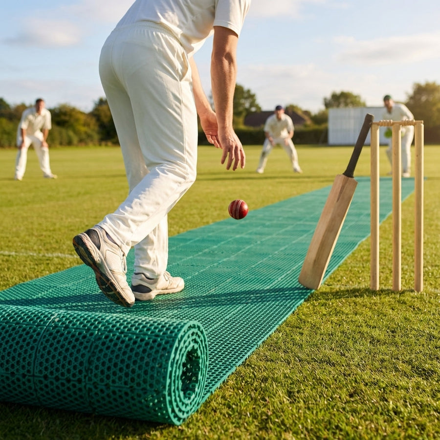Portable Cricket Pitch Mat – Green – LDPE Thermoplastic – Indoor/Outdoor Use