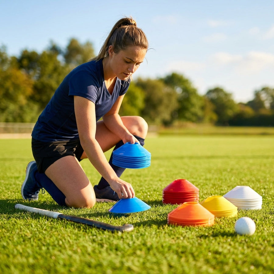 Hockey Training Marker Cones – Pack of 50/1000 – Durable Plastic – Indoor/Outdoor Use