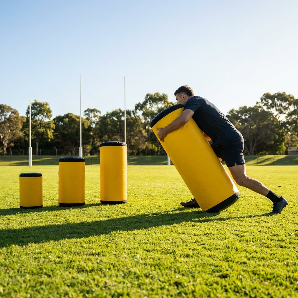 Yellow AFL tackle bag with 600GSM PVC for training - product detail