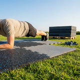 Rubber gym flooring mats available in various colours and thicknesses - product detail