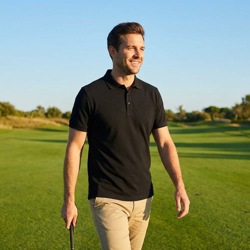 Men's Sports Polo Shirt – XS-XXL – 100% Polyester – Casual & Semi-Formal