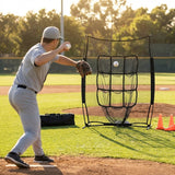 Portable baseball pitchers pocket with 9 strike zones - product detail
