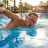 Swimming Goggles – Black, Grey & White – Polycarbonate & Silicone – Pool & Beach Use