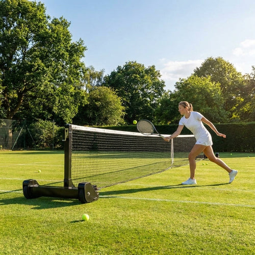 Portable Tennis Net System – Regulation Sizes – Aluminium & Steel – All Court Surfaces