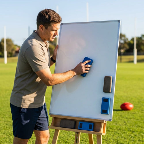 Whiteboard Eraser Pack – 4in x 2in – Felt with Magnetic Strip – For Coaching Boards