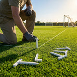 Football Pitch Line Marking Pins – Durable White Plastic - product detail
