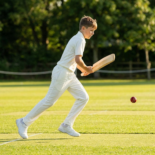 Junior Cricket Trousers – Off-White – 100% Polyester – Matchday Apparel