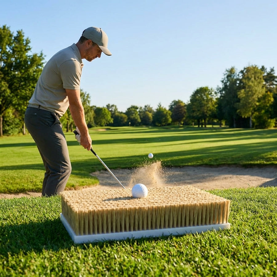 Bunker Practice Mat – 16in x 8in – Nylon – Indoor & Outdoor Golf Training