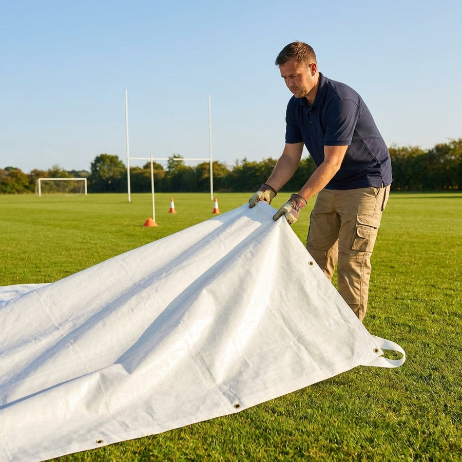 Football Pitch Cover Sheet – Multiple Sizes – 250gsm PVC – Sports Pitch Protection