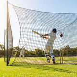 Cricket netting made of high-density polypropylene in black colour