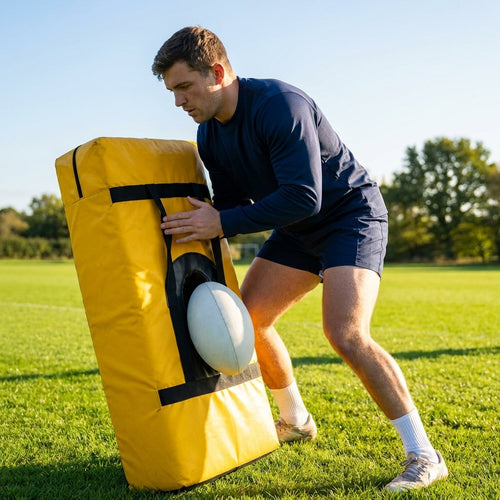 Rugby Tackle Jackal Bag – Yellow/Black – Durable PVC – Training Equipment