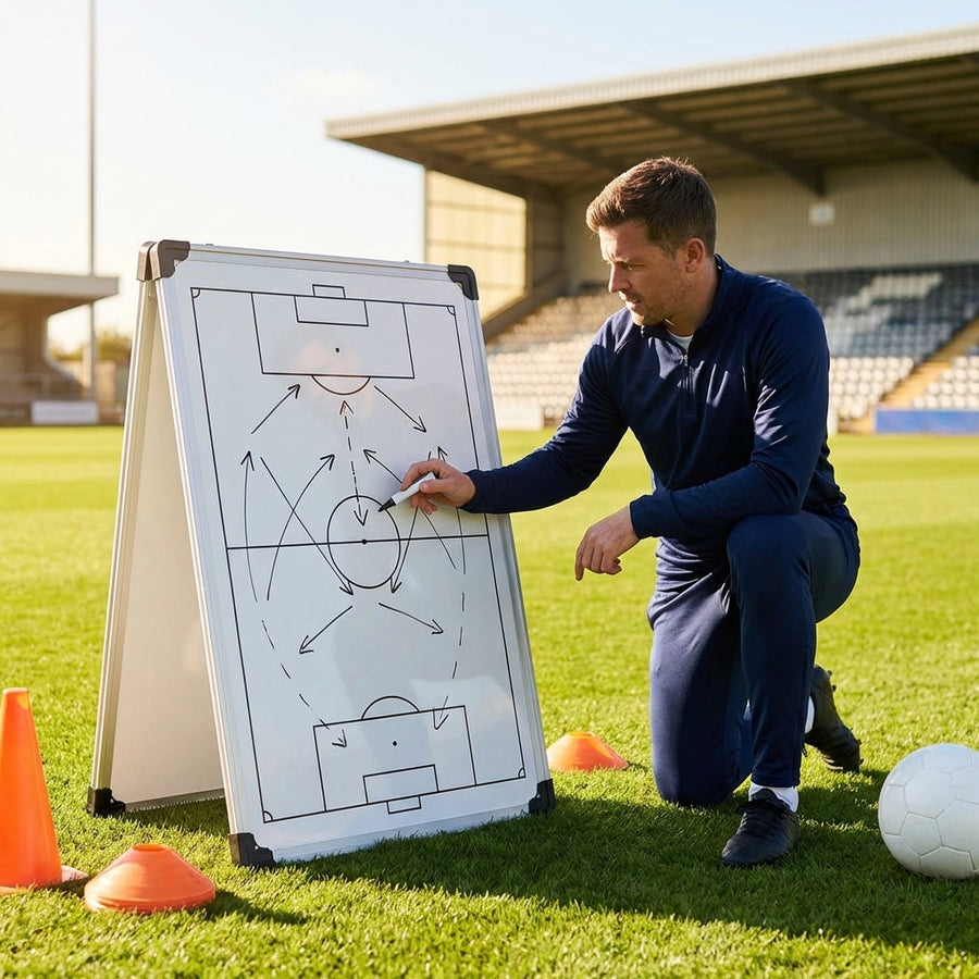 Double-Sided Coaching Board – 90cm x 60cm – Aluminium Frame – Indoor/Outdoor