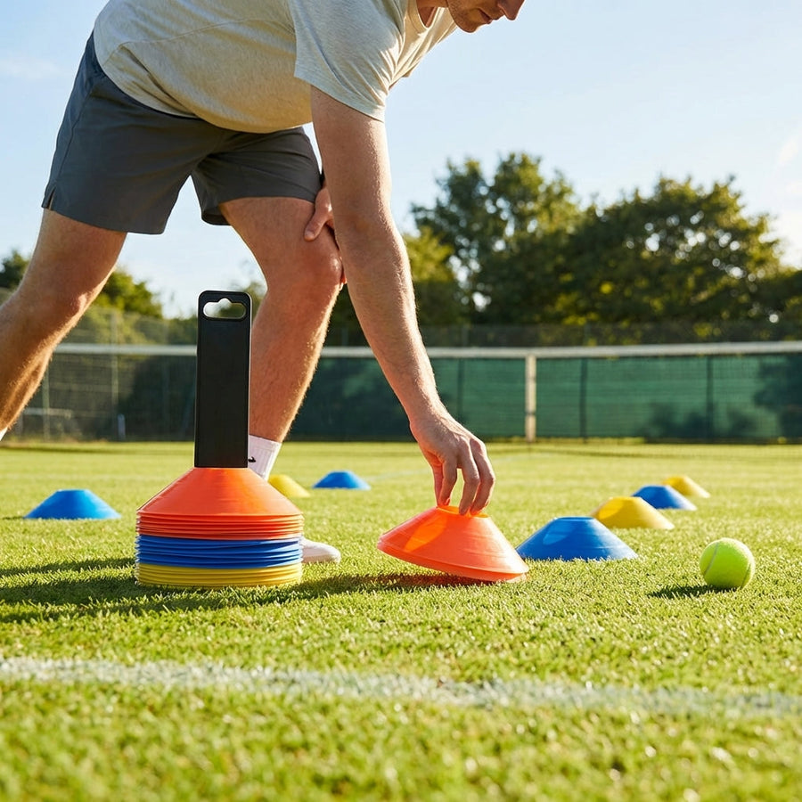 Tennis Training Marker Cones – Pack of 50/1000 – Durable Plastic – Indoor/Outdoor Use