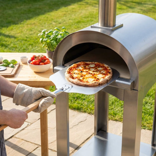 Aluminium Pizza Peel – 12 Inch – Wood Handle – Domestic & Commercial Use