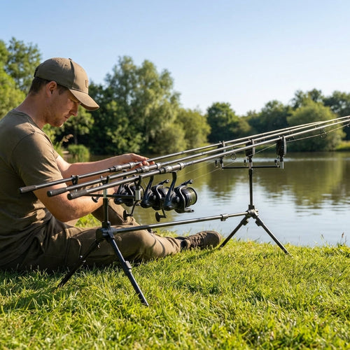 Aluminium Carp Fishing Rod Pod – Black – Adjustable – Fishing