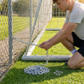 Galvanised steel goal anchor chains securing sports goals - product detail
