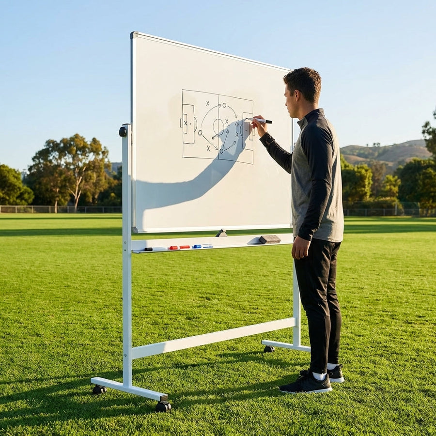 Mobile Whiteboard – 150cm x 120cm – Heavy Duty Aluminium – Schools & Offices