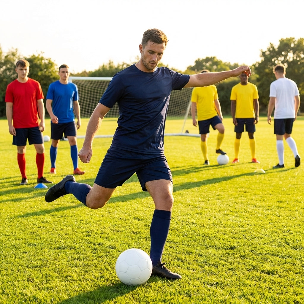 Men's classic football shirt in various colours and sizes - product detail