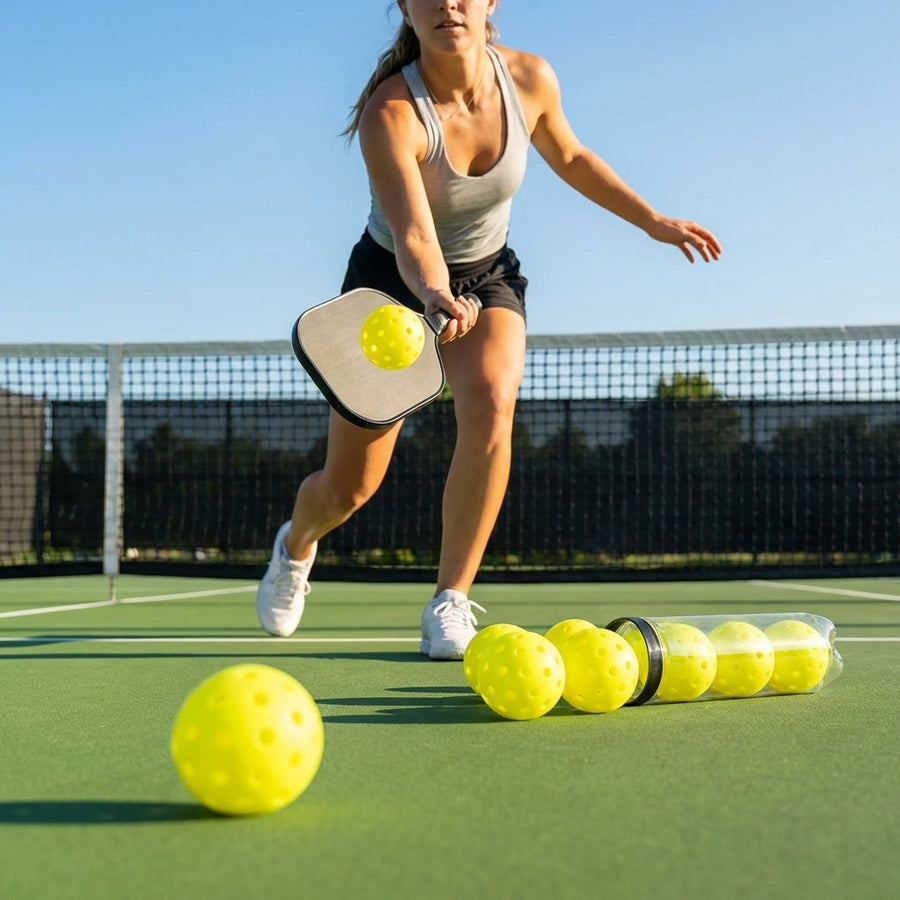 Outdoor Pickleballs – Yellow – Eco-friendly PP – Competitive Play