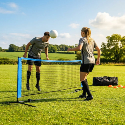 Football Tennis Net Set – 28ft & 32ft – Aluminium Frame – Training & Schools