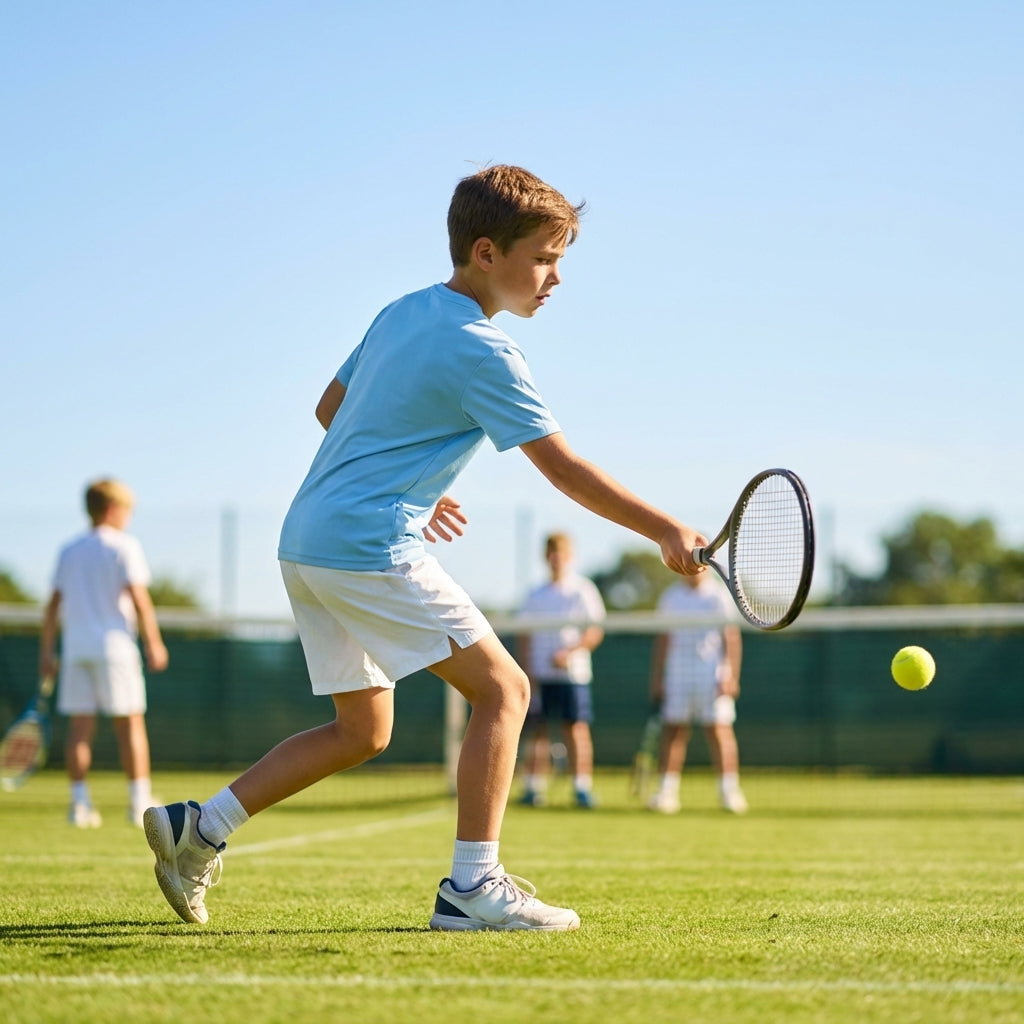 Junior sports T-shirt, 100% polyester, available in 5 sizes