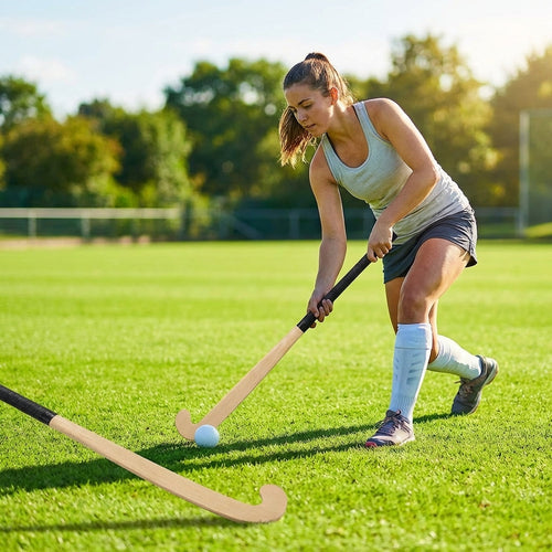 Wood/Fibreglass Hockey Stick – Various Sizes – Mulberry Wood – Indoor/Outdoor Use
