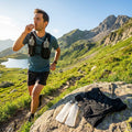 Running hydration vest with adjustable straps and storage pockets - product detail