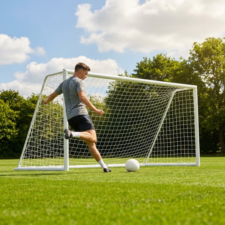 Football Goal Post – 5x4ft – Durable uPVC – Garden & Junior Matches