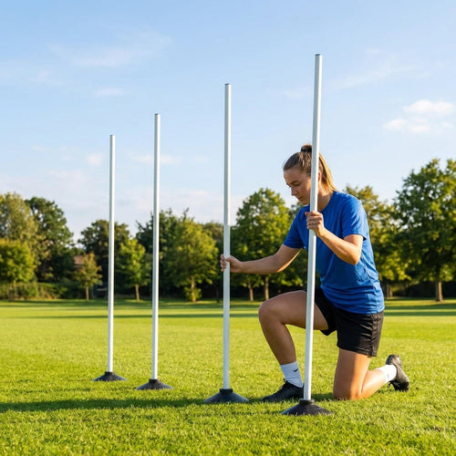Boundary Poles – 4.5ft White – PVC – Indoor & Outdoor Sports