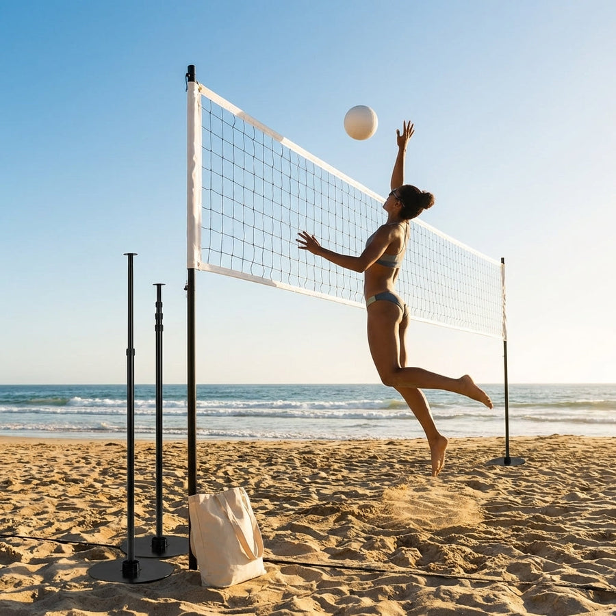 Portable Volleyball Set – Beach & Regulation – Aluminium – Sports Clubs & Families