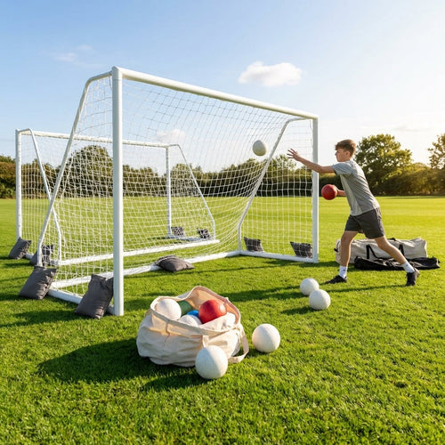 Handball Goal and Ball Set – Multi-Size – Durable Materials – School Sports