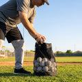 Black Baseball Ball Carry Bag with Reinforced Nylon Mesh - product detail