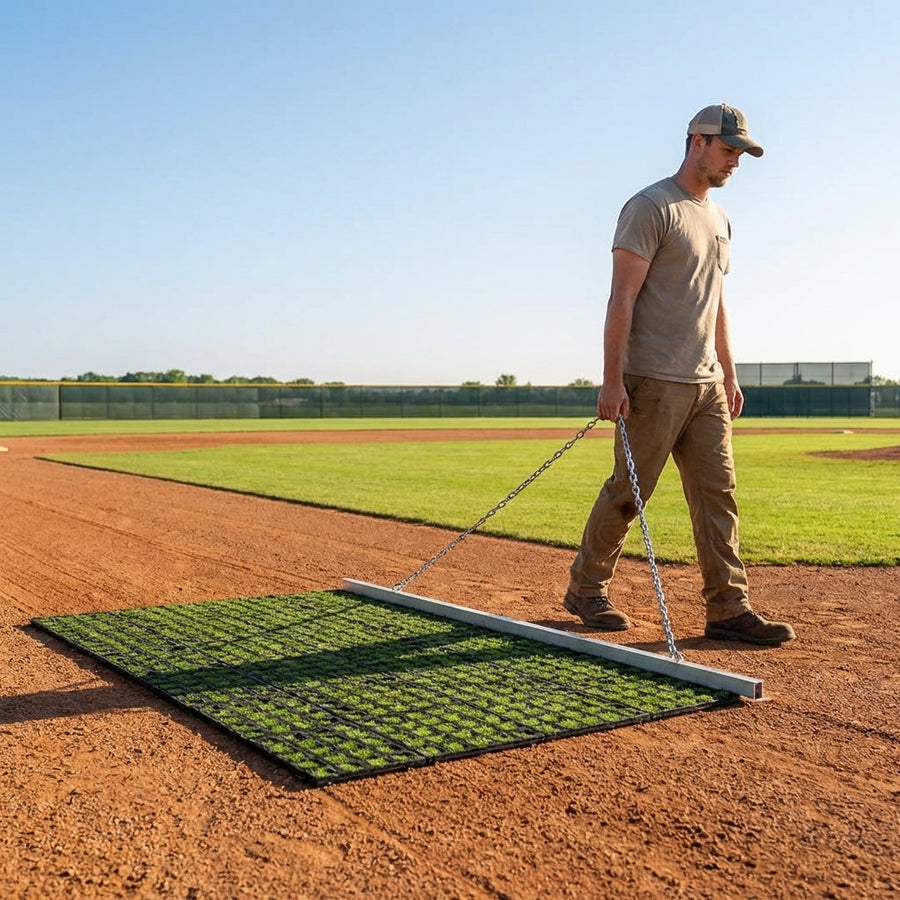 Baseball Field Drag Mat – 6.5ft x 3.8ft – Combi PVC & Aluminium – Professional Pitches