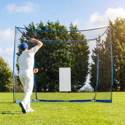 Cricket Hanging Wicket Target – Black – Durable Netting – Bowling Accuracy Practice