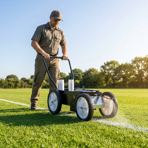 Aerosol Line Marking Machine – Adjustable Spray – Metal Frame – Sports Fields