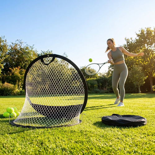 Tennis Training Target Net – 60cm – Fibreglass & Steel – Garden & Park Use