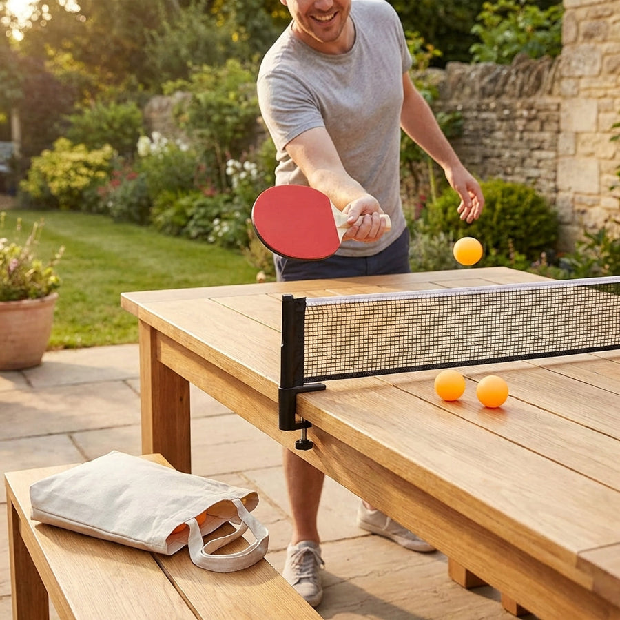 Table Tennis Set – Black & Red – 6 Plywood Construction – Indoor & Outdoor Use