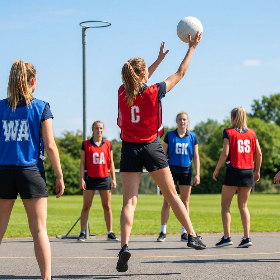 Netball Bibs – Kids/Junior/Senior – Breathable Mesh – Sports Training