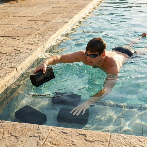 Swim Diving Bricks – Blue – Durable Rubber – Pool Training