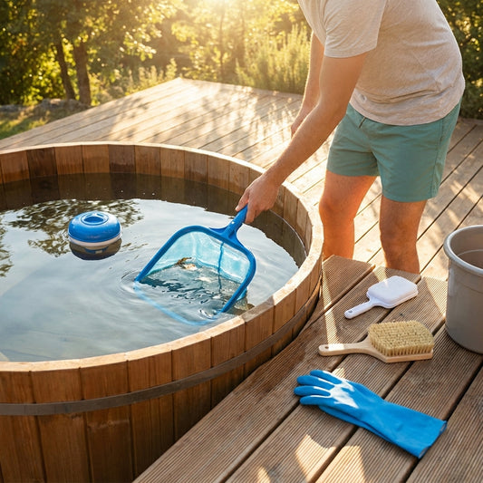 Complete hot tub maintenance kit with cleaning tools - product detail