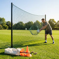 Ball stop netting system with steel posts and HDPP netting - product detail