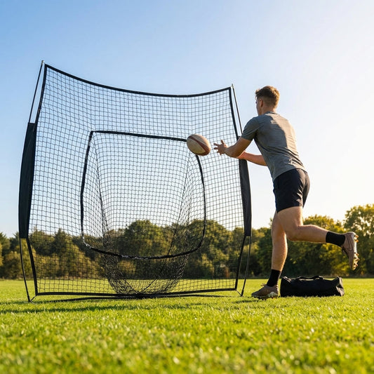 Rugby passing target net for training, 7ft x 7ft size - product detail